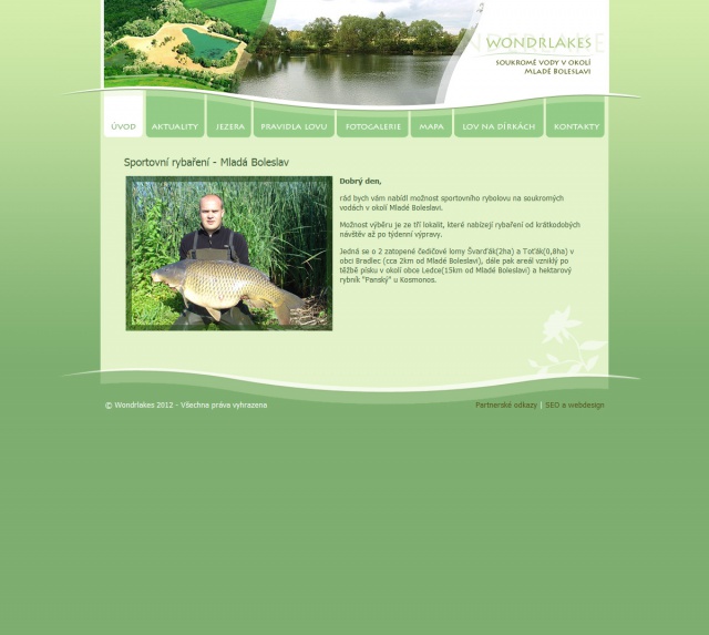 Prezentace sportovní rybaření Wondrlakes